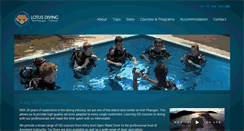 Desktop Screenshot of lotusdiving.com